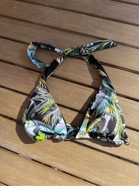 VYB Tropical Palm Print Triangle Bikini Top Size M